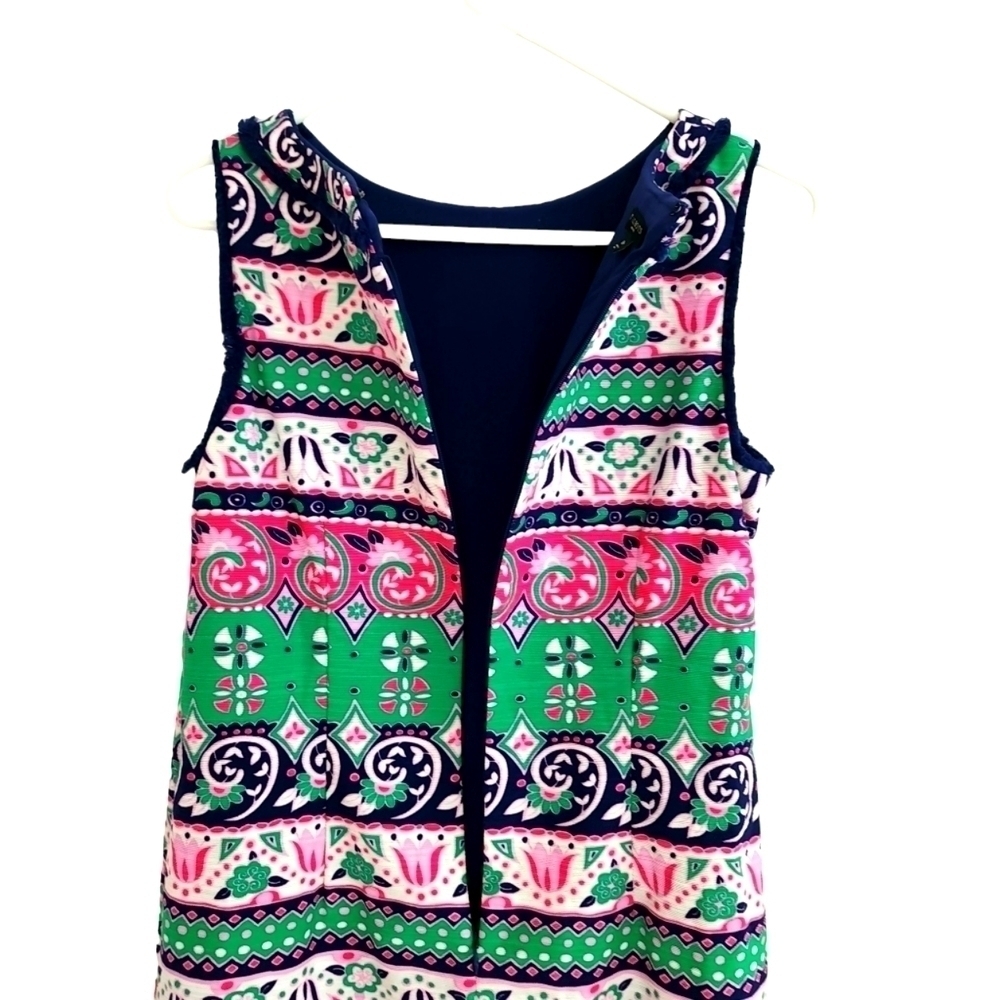TALBOTS Pink Green Shift Dress - Picture 6 of 9